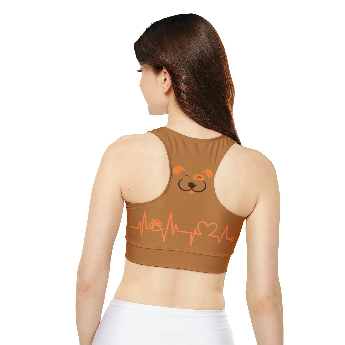 Fully Lined, Padded Sports Bra (AOP)